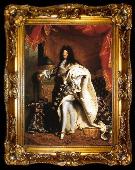 framed  RIGAUD, Hyacinthe Portrait of Louis XIV gfj, ta009-2